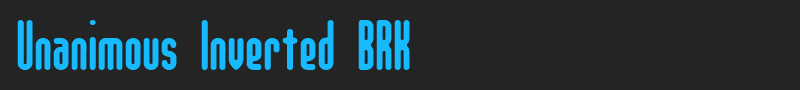 Unanimous Inverted BRK font